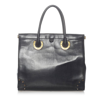 Gucci Horseshoe Leather Tote Bag (SHG-31243)