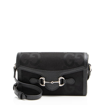 Gucci Jumbo GG Canvas Horsebit 1955 Mini Shoulder Bag