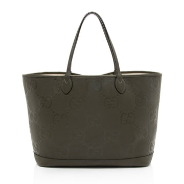 Gucci Jumbo GG Embossed Leather Large Tote