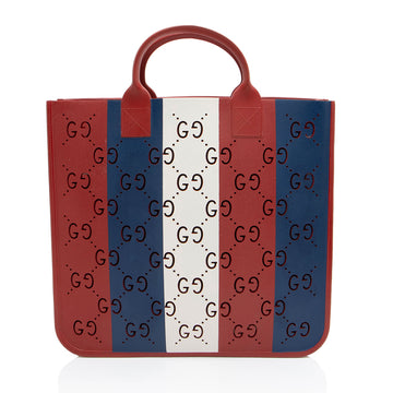 Gucci GG Perforated Rubber Tote