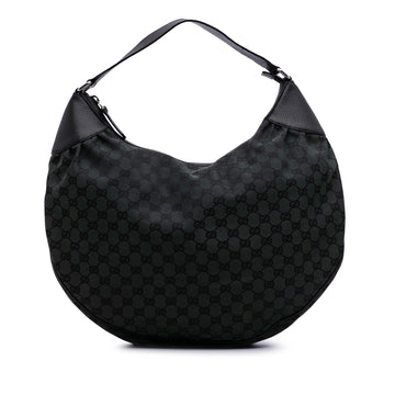 Gucci Large GG Canvas Half Moon Hobo