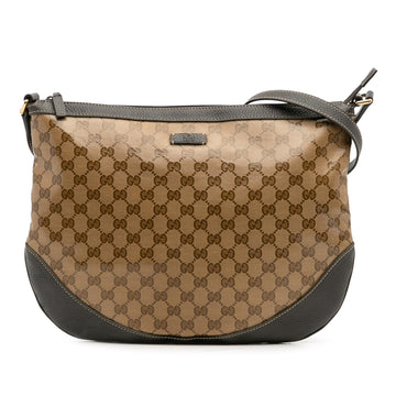 Gucci Large GG Crystal Half Moon Crossbody