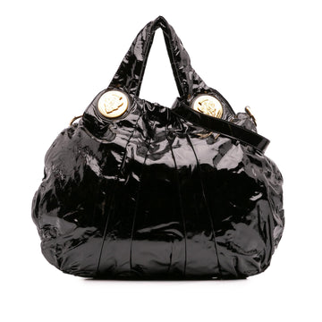 Gucci Large Patent Hysteria Satchel
