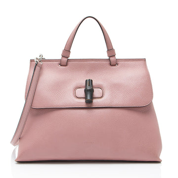 Gucci Leather Bamboo Daily Medium Top Handle