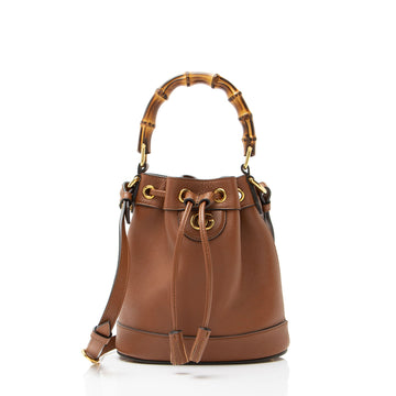 Gucci Leather Bamboo Diana Mini Bucket Bag