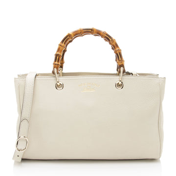 Gucci Leather Bamboo Medium Shopper Tote