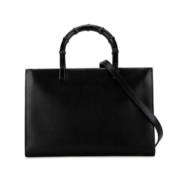 Gucci Leather Bamboo Satchel (SHG-dEOVUh)