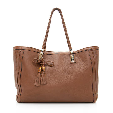 Gucci Leather Bella Medium Tote (SHF-17583)
