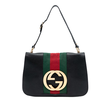 Gucci Leather Blondie Web Shoulder Bag