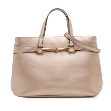 Gucci Leather Bright Bit Satchel