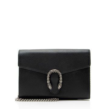 Gucci Leather Crystal Dionysus Chain Wallet