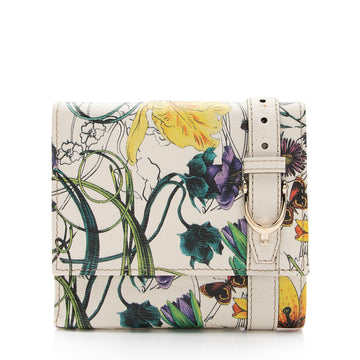 Gucci Leather Flora Nice French Flap Wallet (SHF-pELWjp)