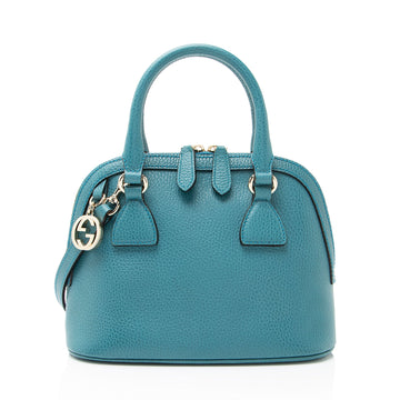 Gucci Leather GG Charm Dome Small Satchel