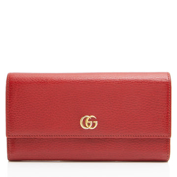 Gucci Leather Double G Continental Wallet