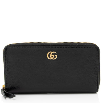 Gucci Leather GG Marmont Zip Around Wallet (SHF-wcWQC8)