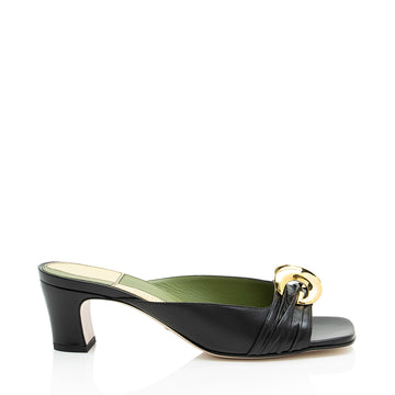 Gucci Leather Half Moon Sandals - Size 9.5 / 39.5