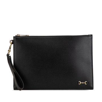 Gucci Leather Horsebit 1955 Zip Clutch