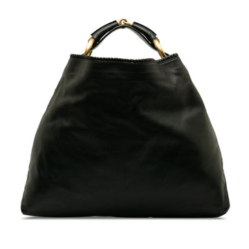 Gucci Leather Horsebit Hobo (SHG-RQo3jb)