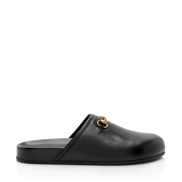 Gucci Leather Horsebit River Slippers - Size 9 / 39 (SHF-G1gkwt)