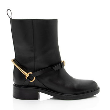 Gucci Leather Horsebit Tess Boots - Size 7 / 37 (SHF-2Ff59b)