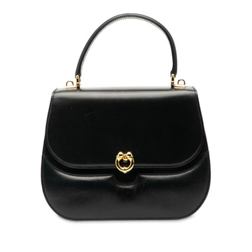 Gucci Leather Horsebit Top Handle Bag