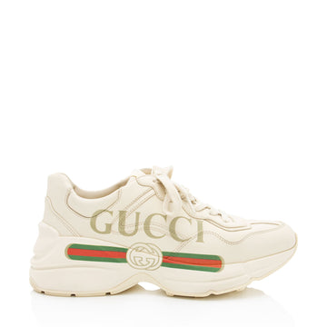 Gucci Leather Logo Rhyton Sneakers - Size 6.5 / 36.5