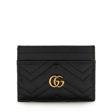 Gucci Matelasse Leather GG Marmont Card Case (SHF-22416)