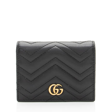 Gucci Matelasse Leather GG Marmont Card Wallet (SHF-15hEyp)