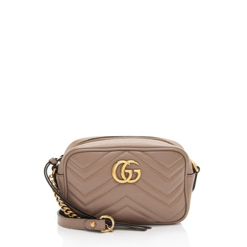 Gucci Matelasse Leather GG Marmont Mini Camera Bag