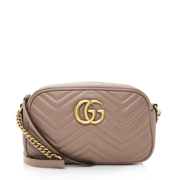 Gucci Matelasse Leather GG Marmont Small Shoulder Bag (SHF-22520)