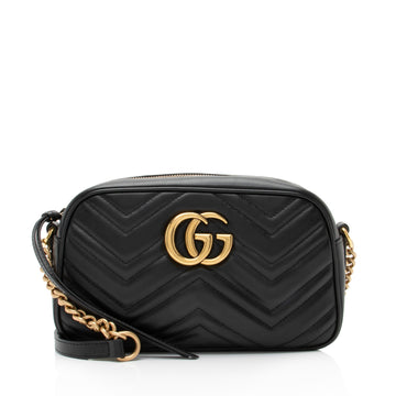 Gucci Matelasse Leather GG Marmont Small Shoulder Bag (SHF-23139)