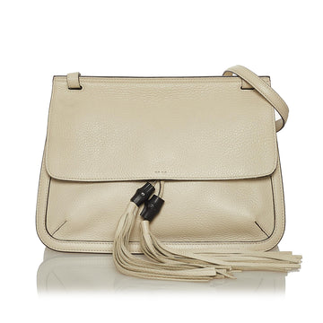 Gucci Medium Bamboo Daily Flap Leather Crossbody Bag (SHG-34409)
