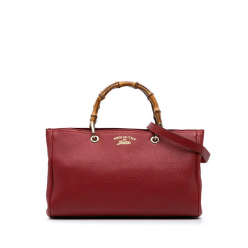 Gucci Medium Calfskin Bamboo Shopper Satchel