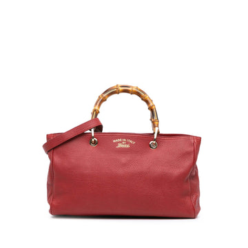 Gucci Medium Calfskin Bamboo Shopper Satchel