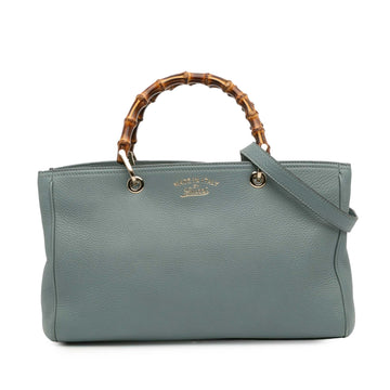 Gucci Medium Calfskin Bamboo Shopper Satchel