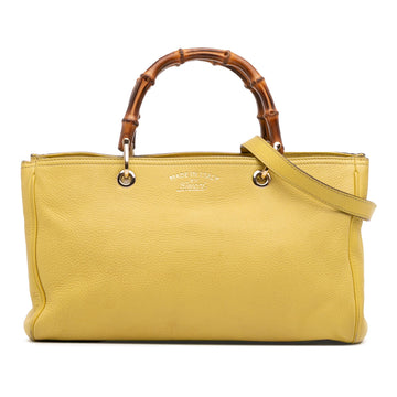 Gucci Medium Calfskin Bamboo Shopper Satchel