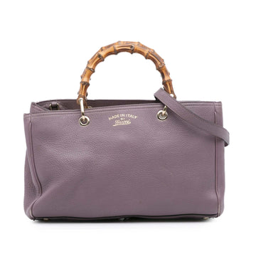 Gucci Medium Calfskin Bamboo Shopper Satchel