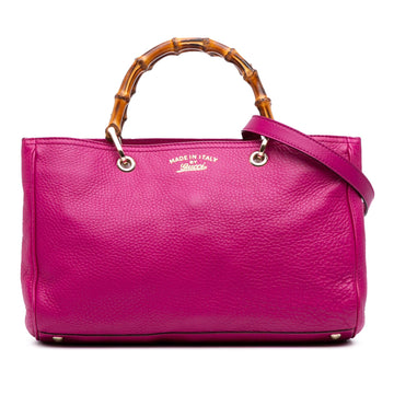 Gucci Medium Calfskin Bamboo Shopper Satchel