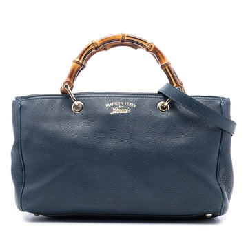 Gucci Medium Calfskin Bamboo Shopper Satchel