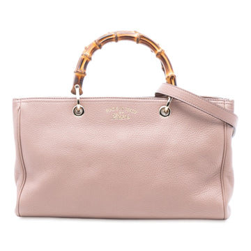 Gucci Medium Calfskin Bamboo Shopper Satchel