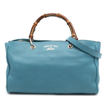 Gucci Medium Calfskin Bamboo Shopper Satchel