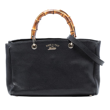 Gucci Medium Calfskin Bamboo Shopper Satchel