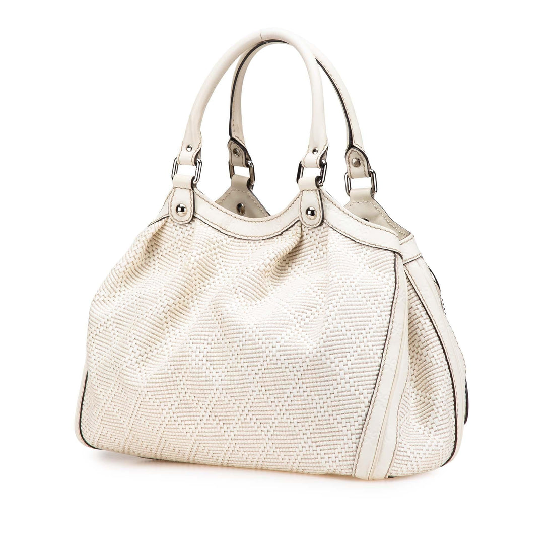 Gucci Medium Diamante Raffia Sukey Tote