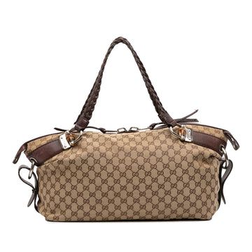 Gucci Medium GG Canvas Bamboo Bar Tote