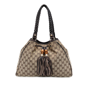 Gucci Medium GG Canvas Braided Peggy Tote