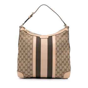 Gucci Medium GG Canvas Web Shoulder Bag