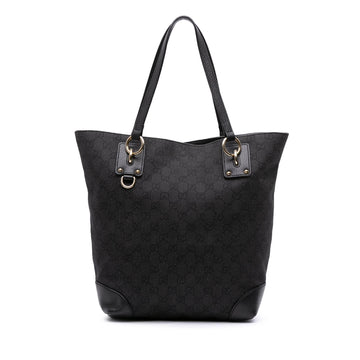 Gucci Medium GG Denim Charm Tote