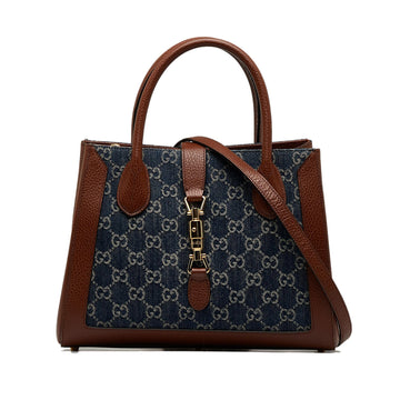 Gucci Medium GG Denim Jackie 1961 Tote (SHG-1r0eCA)