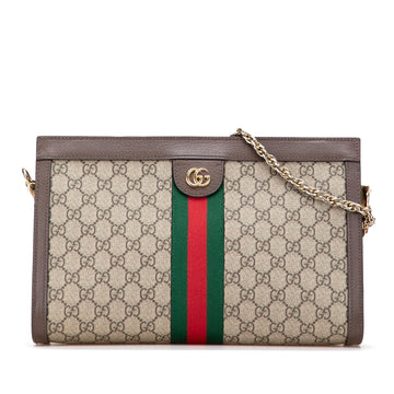Gucci Medium GG Supreme Ophidia Web Chain Shoulder Bag