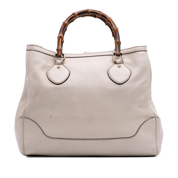 Gucci Medium Leather Bamboo Diana Tote